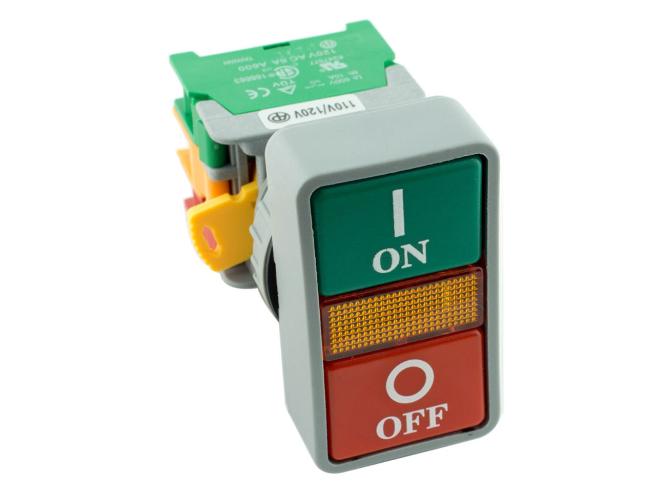 Auspicious DPB30 30mm ON OFF Double Push Button Momentary Switch LED Light