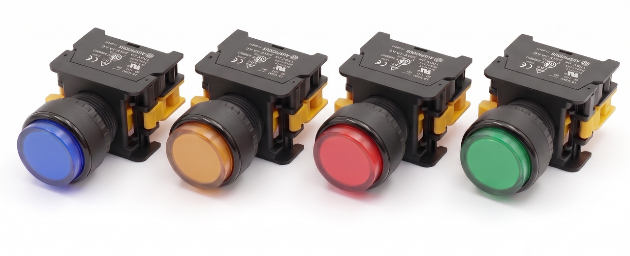 Auspicious LXL22 22mm Momentary Push Button Switch Illuminated LED