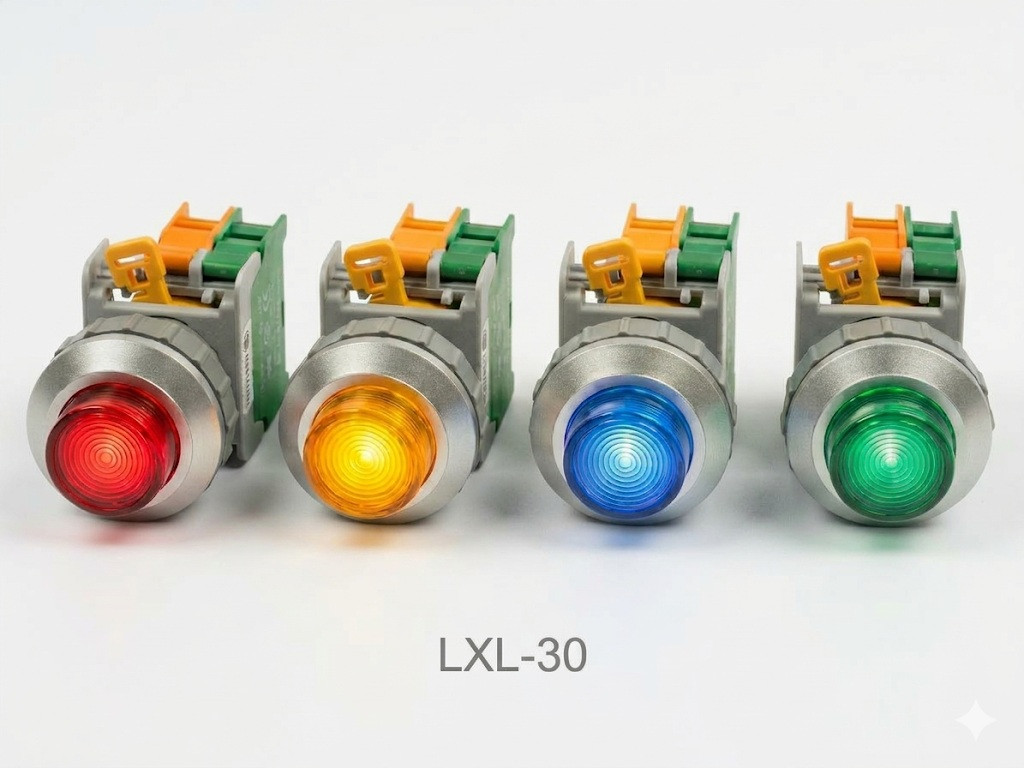 Auspicious LXL30 30mm Momentary Push Button Switch Illuminated LED