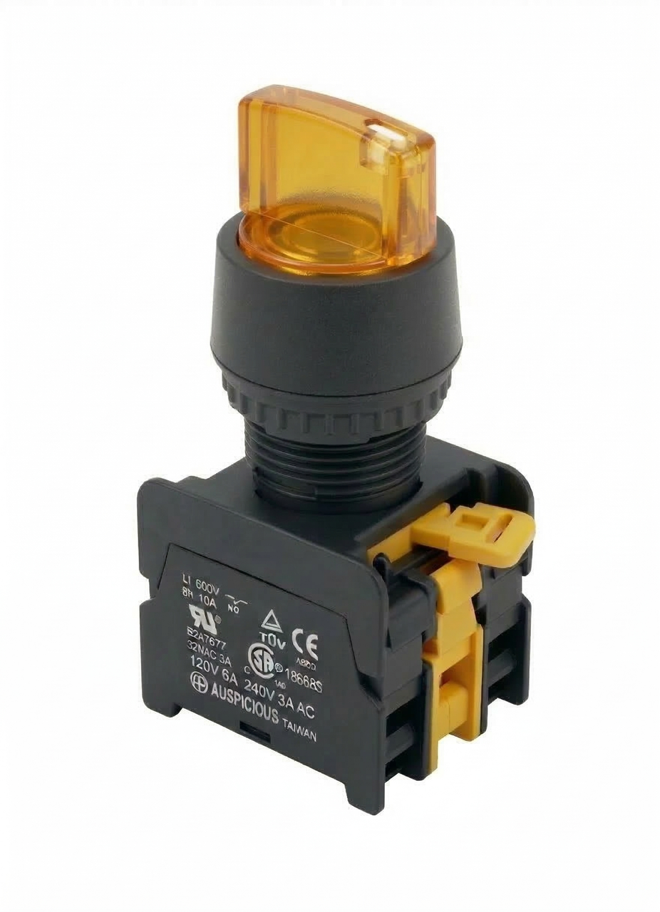 Auspicious SL223 22mm Illuminated Selector Switch Maintained 3