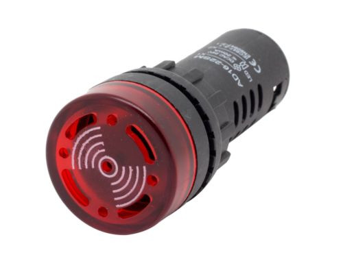 ATI 22mm Red LED Flashing Buzzer Pilot Panel Indicator Light