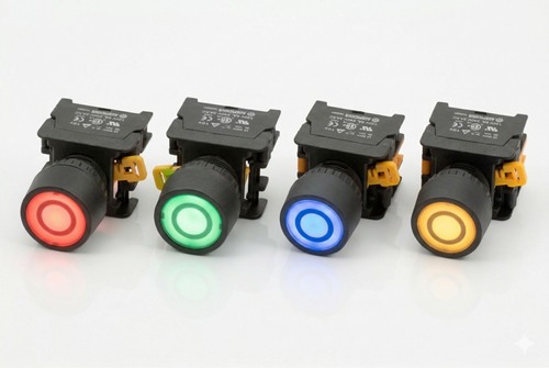 Auspicious PFL-22 22mm Push Button Latching Switch Illuminated LED