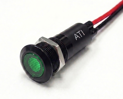 Alpinetech PLB12M Black Bezel 12mm LED Metal Indicator Pilot Light Lamp ...