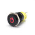 Alpinetech 16mm 5/8" Black Bezel LED Pushbutton Switch with Symbol (Power)