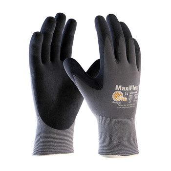 RADIANS RWG13S Foam Nitrile Coated Gloves Black/Gray Palm Coverage 12PK S