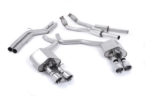 Milltek Non-Resonated Valvesonic Cat Back Exhaust With Polished Silver Tips - Audi S6 / S7 Sportback 4.0 TFSI Quattro