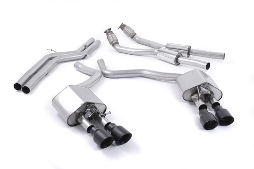 Milltek Non-Resonated Valvesonic Cat Back Exhaust With Black Velvet Tips - Audi S6 / S7 Sportback 4.0 TFSI Quattro