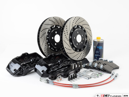 Front Big Brake Kit - Stage 5 - 2-Piece Cross-Drilled & Slotted Rotors (358x32) Front Big Brake Kit - Stage 5 - 2-Piece Cross-Drilled & Slotted Rotors (358x32)