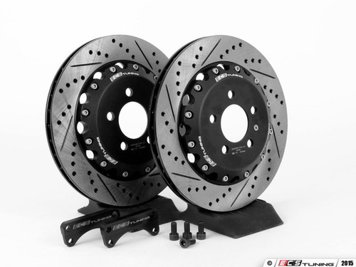 Rear Big Brake Kit - Stage 1 - 2-Piece Cross-Drilled & Slotted Rotors (306x22)