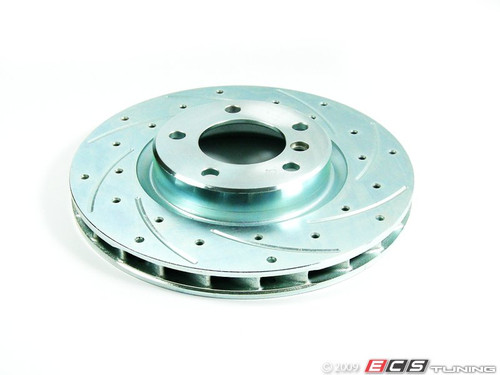 ECS Slot/X-Drill Zinc Plated Rotor, Left