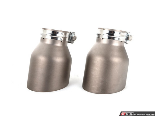 ECS "Ti.22" UNIVERSAL Exhaust Tips - 4.0" Titanium - Matte Finish - Pair