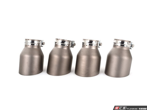 ECS "Ti.22" UNIVERSAL Exhaust Tips - 4.0" Titanium - Matte Finish - Set of Four