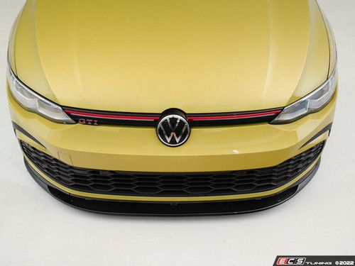 VW MK8 GTI Front Lip Spoiler - Traditional Style - Gloss Black