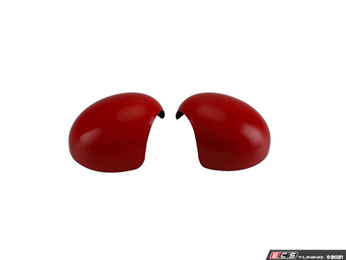 Red Mirror Cap Covers - Set
