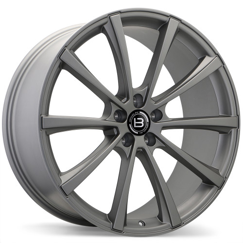BR09 22x10.0 5x114.3mm +45 71.5mm | Satin Charcoal Finish