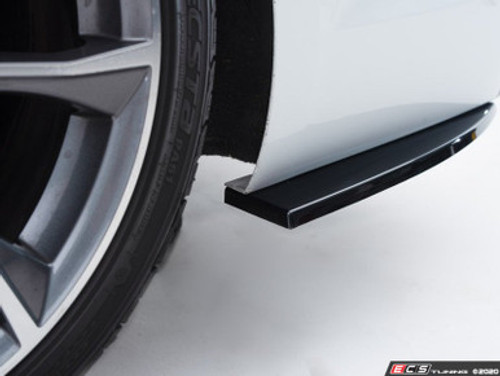 Audi B9 S4 / A4 S-Line Rear Bumper Side Splitters - Gloss Black