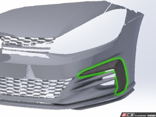 MK7.5 GTI Carbon Fiber Front Bumper Grille Flare Set