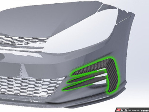 MK7.5 GTI Carbon Fiber Foglight Trim & Bumper Flare Set