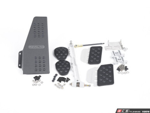 4 Piece Pedal Set - Rubber Grip - Black Pedals / Silver Extensions | ES2839222