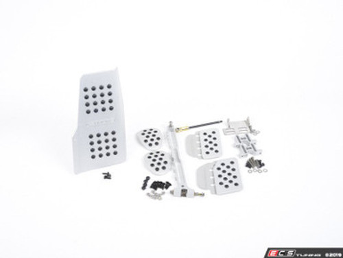 4 Piece Pedal Set - Rubber Grip - Silver Pedals / Silver Extensions | ES2839237