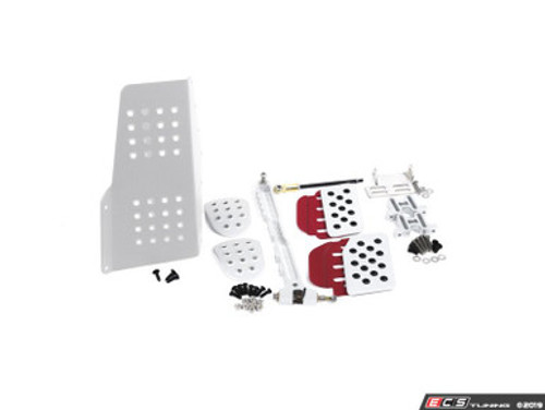 4 Piece Pedal Set - Perforated - Silver Pedals / Red Extensions | ES2839212