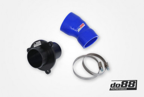 VAG 1.8/2.0 TSI (MQB) Turbo Muffler Delete, OEM Pressure pipes, Blue hose