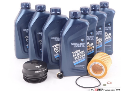 Genuine BMW Oil Change Kit - With ECS Aluminum Oil Filter Cap