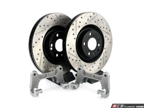 Front Big Brake Kit - Stage 1 - Cross-Drilled & Slotted Rotors (345x30) | ES3537597