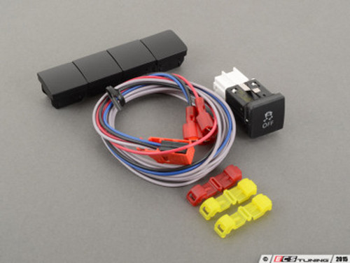 Traction Control Button Retrofit Kit With button Blanks - Without Keyless Start