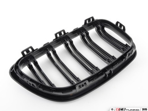 Dual Slats Blackout Grille Set - Gloss Black