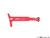Billet Aluminum Hood Pull Release Rod - Red Anodized