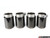 Set(4) - Turner 4" Double Wall Exhaust Tip W/ Polished Black Chrome Finish Set(4) - Turner 4" Double Wall Exhaust Tip W/ Polished Black Chrome Finish