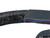 Perforated Leather On The Sides Carbon On Top, Tri-color Stitching, No Center Stripe