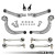 Density Line Control Arm Kit Upper Adjustable, B9/B9.5 Audi A4/S4/RS4, A5/S5/RS5