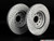 Front Cross Drilled & Slotted Brake Rotors - Pair (312x25)