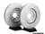 337/20th/GLI front Brake Rotor/Carrier Kit - Cross Drilled & Slotted Rotors (312x25)