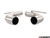 MK6 GTI Muffler Delete Kit - With 4.0" Black Chrome Tips