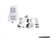 Rennline (Rev2) - 4PC Pedal Set - Rubber Grip - Silver Pedals / Black Extensions