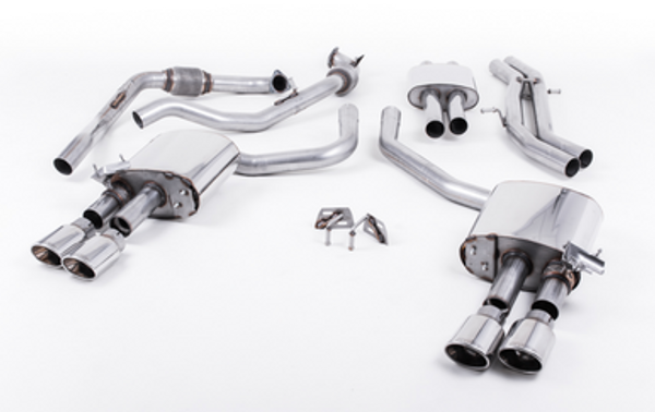 Milltek Cat Back Resonated with Quad Polished Oval Trims (Sport Diff Models Only)