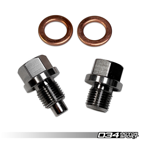 034MOTORSPORT REAR DIFFERENTIAL MAGNETIC DRAIN PLUG KIT, AUDI 8J/8P/8V/8V.5/8S/8Y QUATTRO VEHICLES, VW MK5/MK6/MK7/MK7.5/MK8 4MOTION VEHICLES