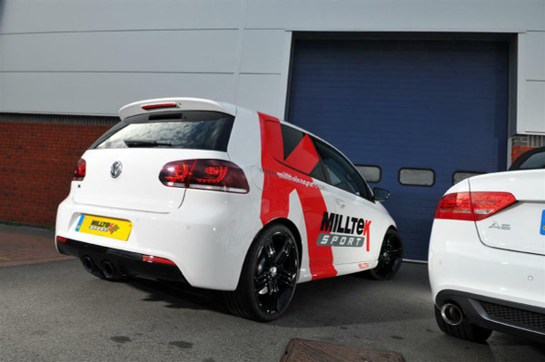 Milltek 3" Race Non Resonated Cat Back Exhaust - Black Velvet Tips - MK6 Golf R