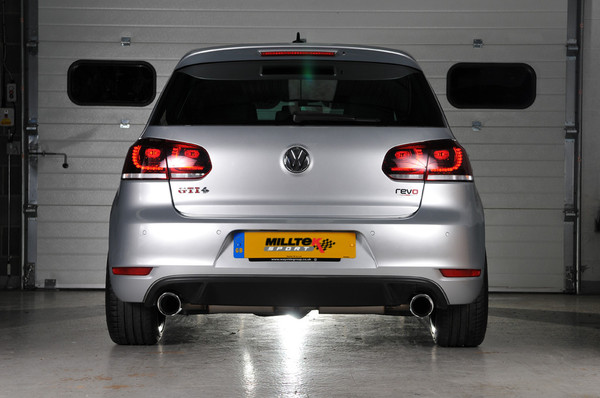 Milltek 3" Turbo Back w/Hi-Flow Sports Cat Resonated - Polished Tips - MK6 GTI 2.0T