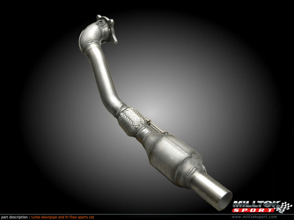 Milltek Resonated Turbo-Back Exhaust Including High-Flow Sports Cat With Polished Tips- VW Golf MK5 GTI 2.0T