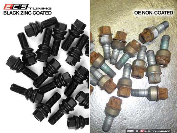 Black Stock-Length Lug Bolts - Set Of 20
