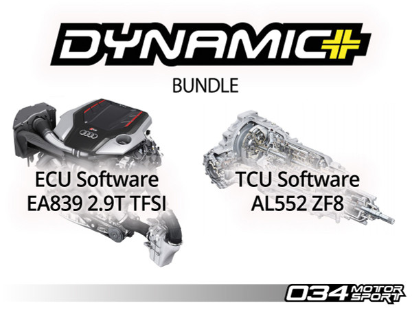 034MOTORSPORT B9/B9.5 AUDI RS4/RS5 EA839 2.9TT DYNAMIC+ PERFORMANCE ECU & AL552 ZF8 TRANSMISSION TUNING BUNDLE