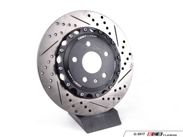 Rear Left Drilled And Slotted Two-Piece Rotor (320mmx10mm)