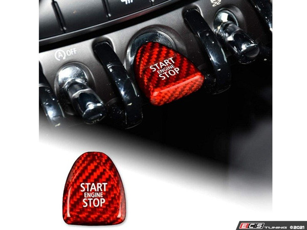 Carbon Fiber Start / Stop Toggle Cover - Red