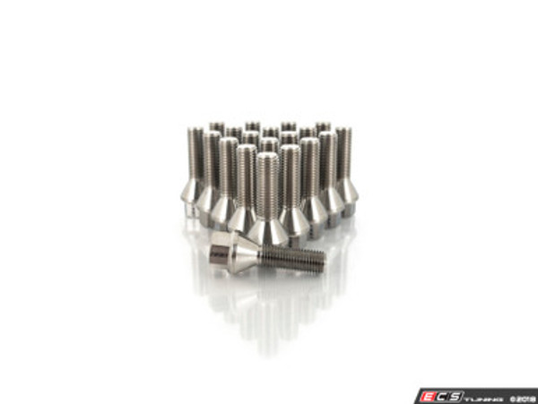Titanium Conical Seat Wheel Bolt - 12x1.5x35mm - Set Of 20