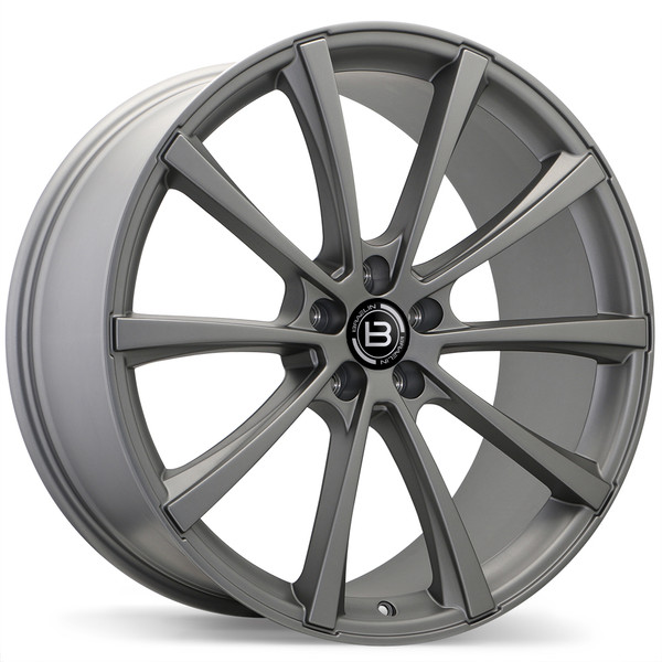 BR09 22x10.0 5x114.3mm +45 70.6mm | Satin Charcoal Finish