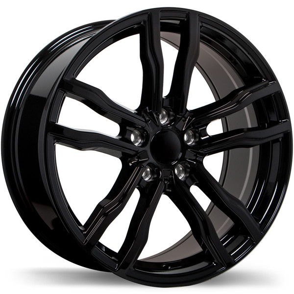 R200 18x8.5 5x120mm +42 74.1mm | Gloss Black Finish